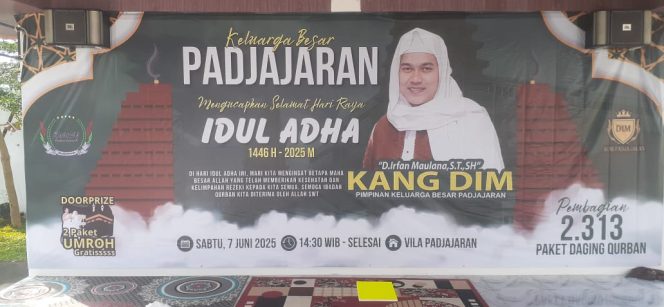 
 Keluarga Besar Padjajaran, DIM Foundation bagikan 2313 paket daging Kurban dan doorprize 2 paket Umroh.